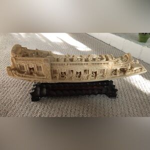 Vintage Chinese Carved Boat